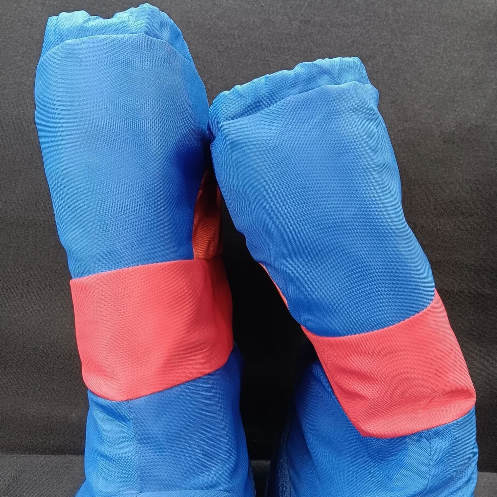 Vintage Men's Moon Boots Snow Size 9-10 Blue Red Orange Puffer Space VTG 80s